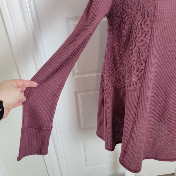 Anthropologie E by Eloise waffle knit and lace tunic/dress size Medium - Picture 4 of 8